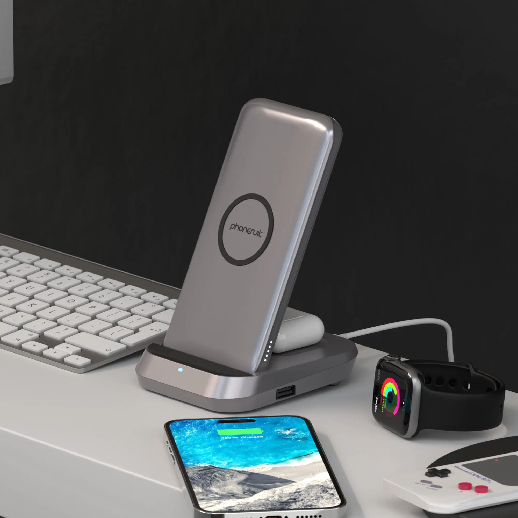 Novo Wireless Battery Pack & Charging Station Station | 10,000mAh