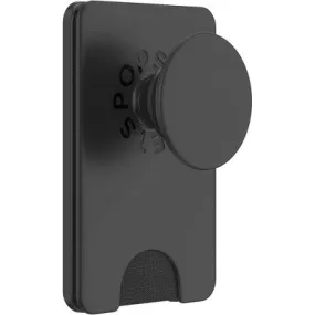 Open Box - PopSockets PopWallet with PopGrip Cell Phone Grip & Stand with MagSafe - Black