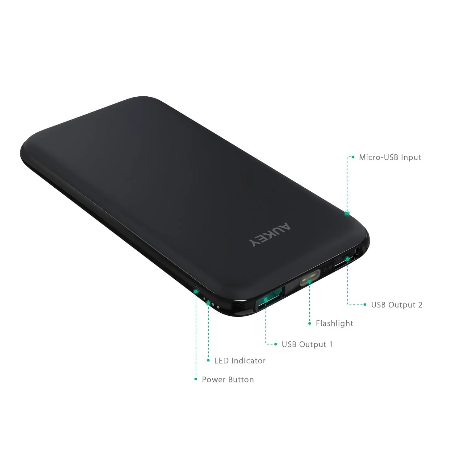 PB-N51 Dual-Port 2.4A 10000mAh Slimline Design Power Bank