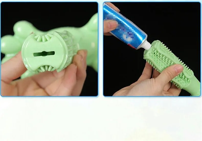 Play & Clean: Dog Toothbrush Chew Toy!