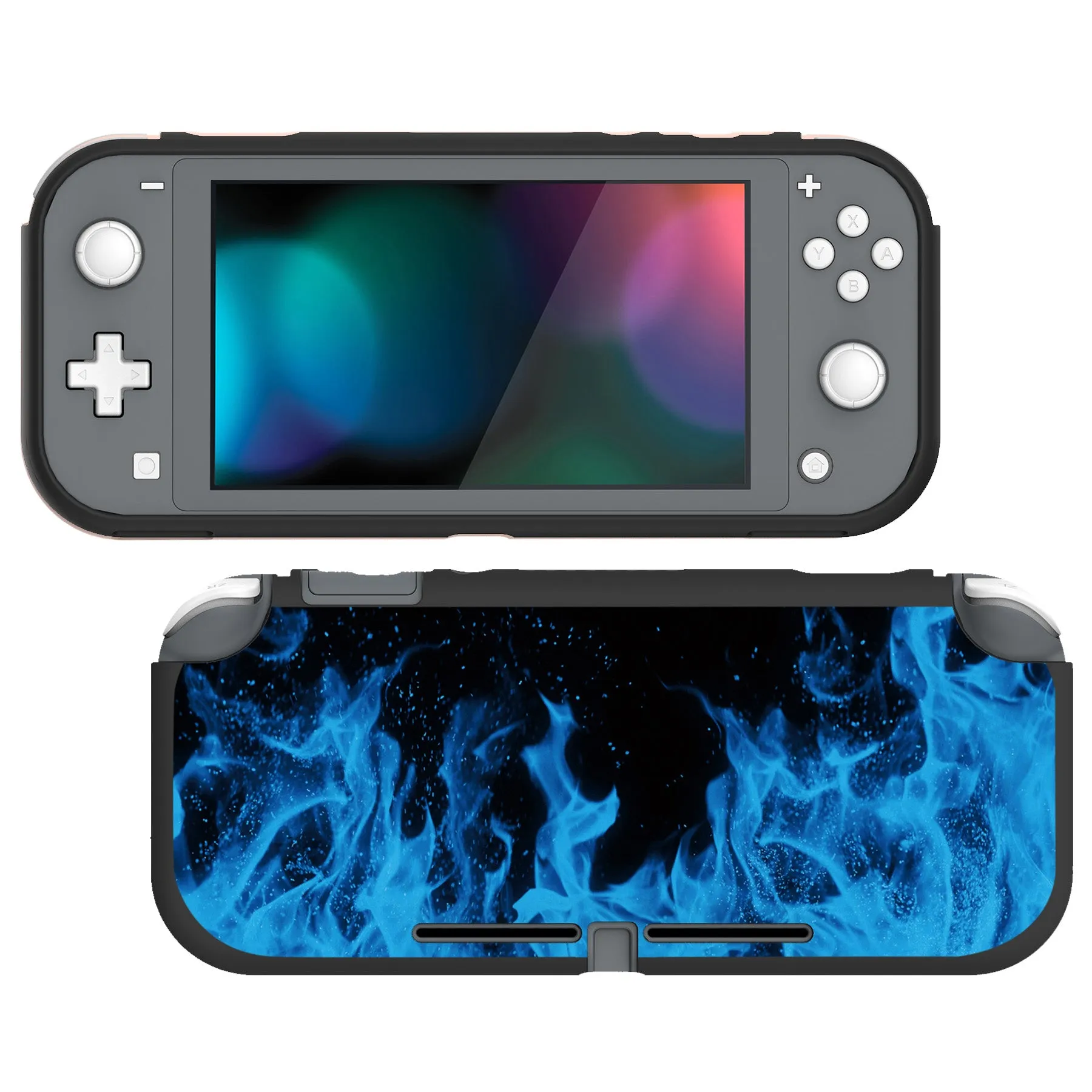 PlayVital Blue Flame Custom Protective Case for NS Switch Lite, Soft TPU Slim Case Cover for NS Switch Lite -  LTU6013