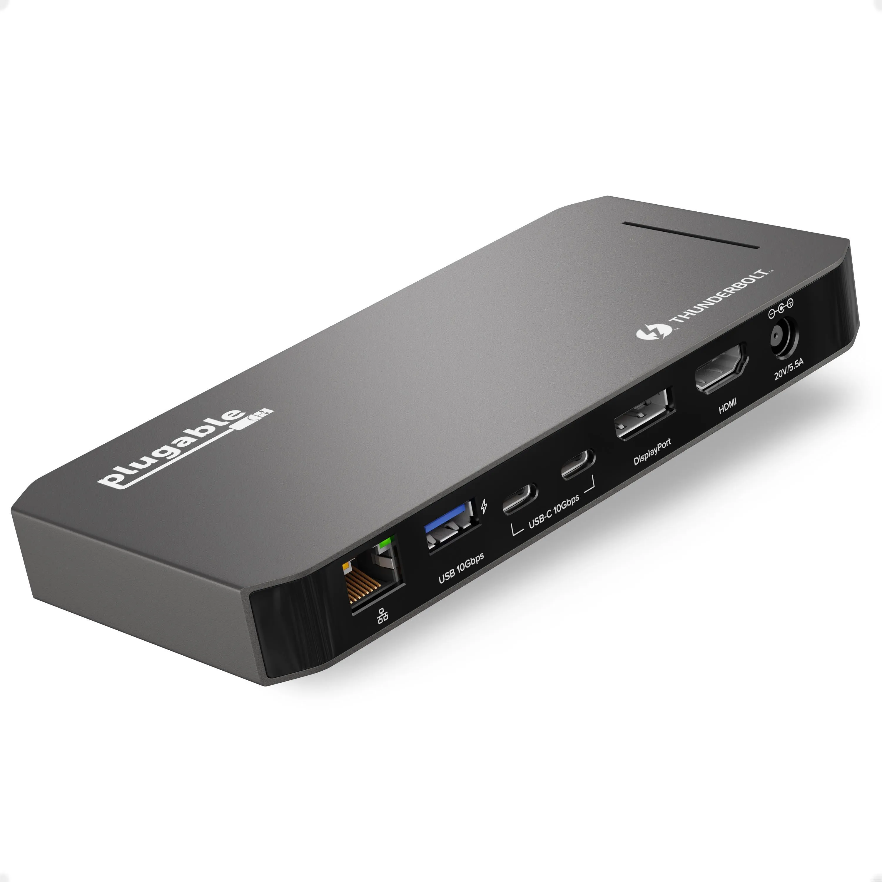 Plugable Thunderbolt™ Docking Station, Dual HDMI with DisplayPort, 96W Charging