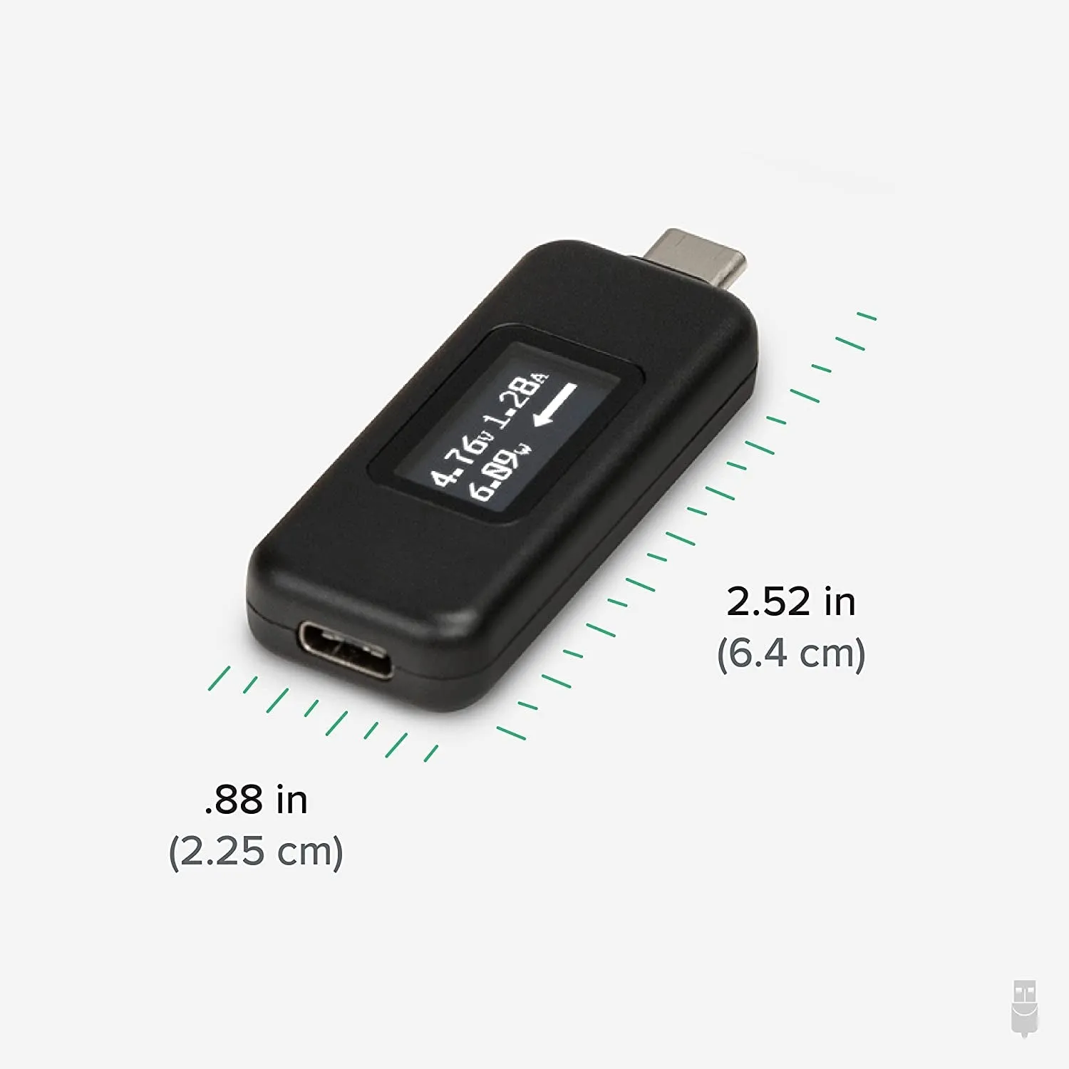 Plugable USB C Power Meter Tester for Monitoring USB-C Connections up to 240W - Digital Multimeter Tester for USB-C Cables, Laptops, Phones and Chargers