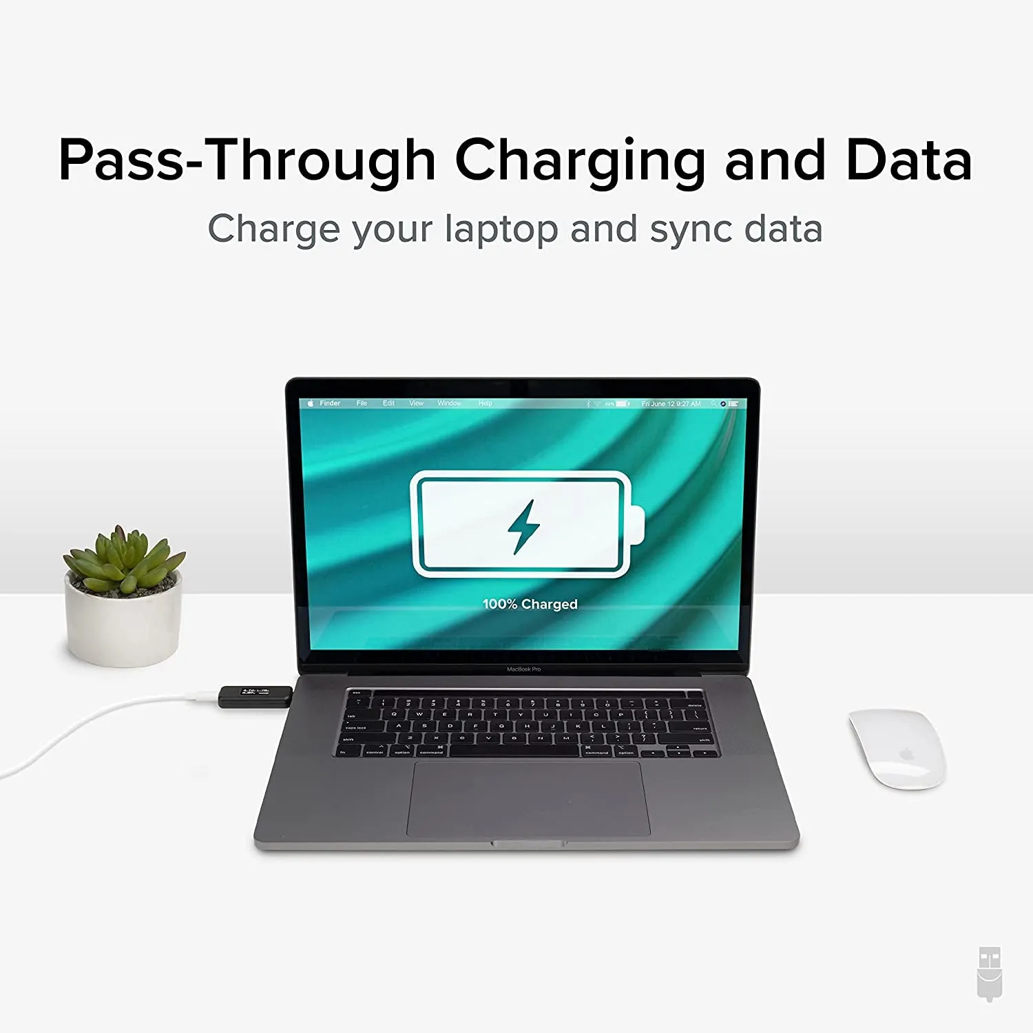 Plugable USB C Power Meter Tester for Monitoring USB-C Connections up to 240W - Digital Multimeter Tester for USB-C Cables, Laptops, Phones and Chargers