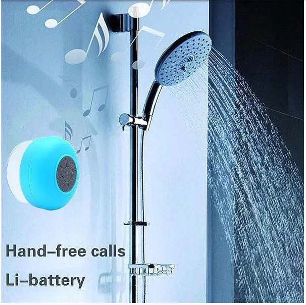 Portable Subwoofer Shower Waterproof Wireless Bluetooth Speaker Car Handsfree Receive Call Music Suction Mic For iPhone Samsung Phones