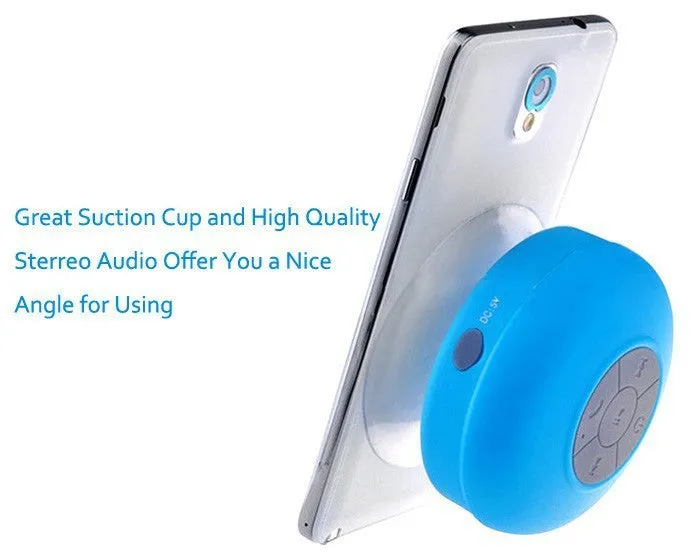 Portable Subwoofer Shower Waterproof Wireless Bluetooth Speaker Car Handsfree Receive Call Music Suction Mic For iPhone Samsung Phones