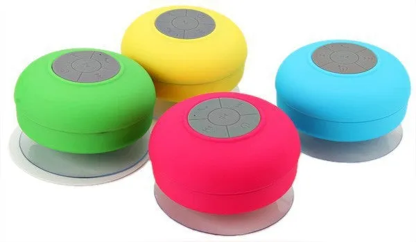 Portable Subwoofer Shower Waterproof Wireless Bluetooth Speaker Car Handsfree Receive Call Music Suction Mic For iPhone Samsung Phones