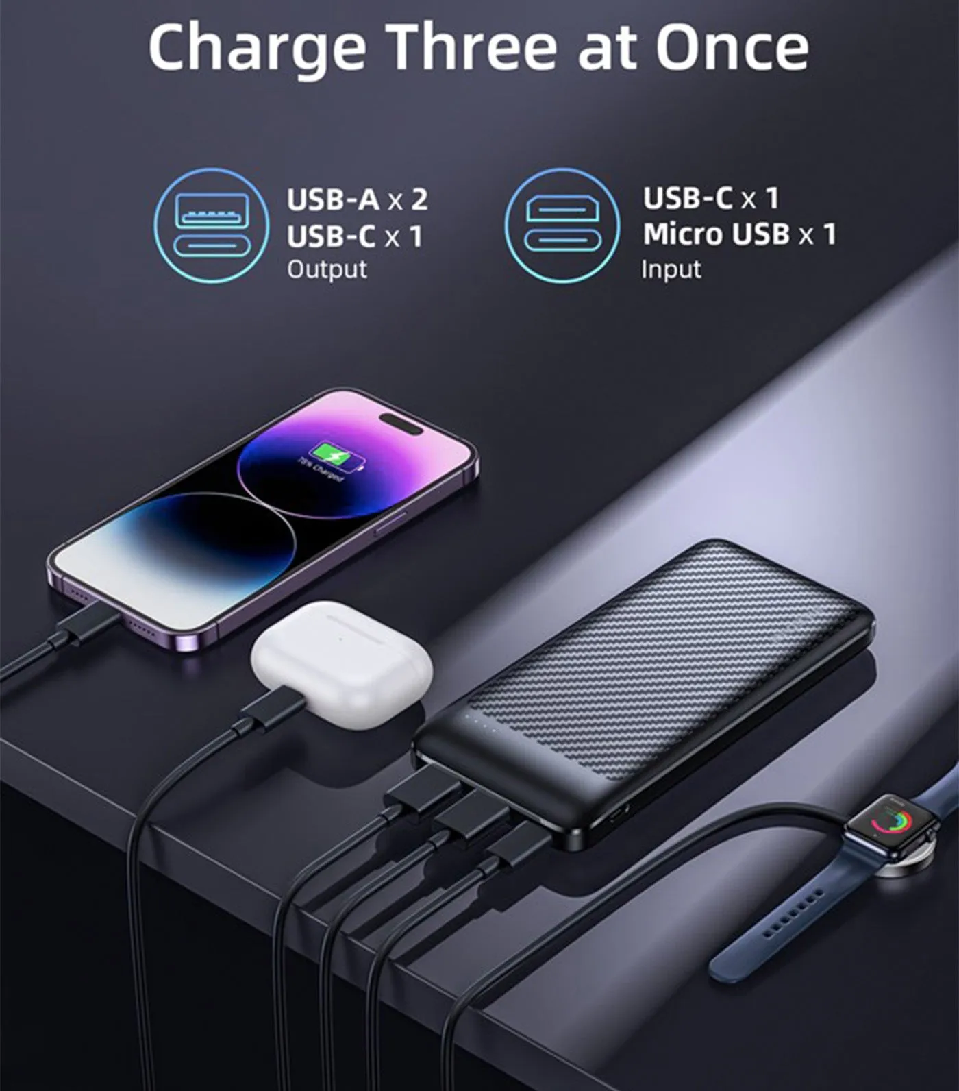 PowerSmart   Power Bank 20W 10000mAh Black