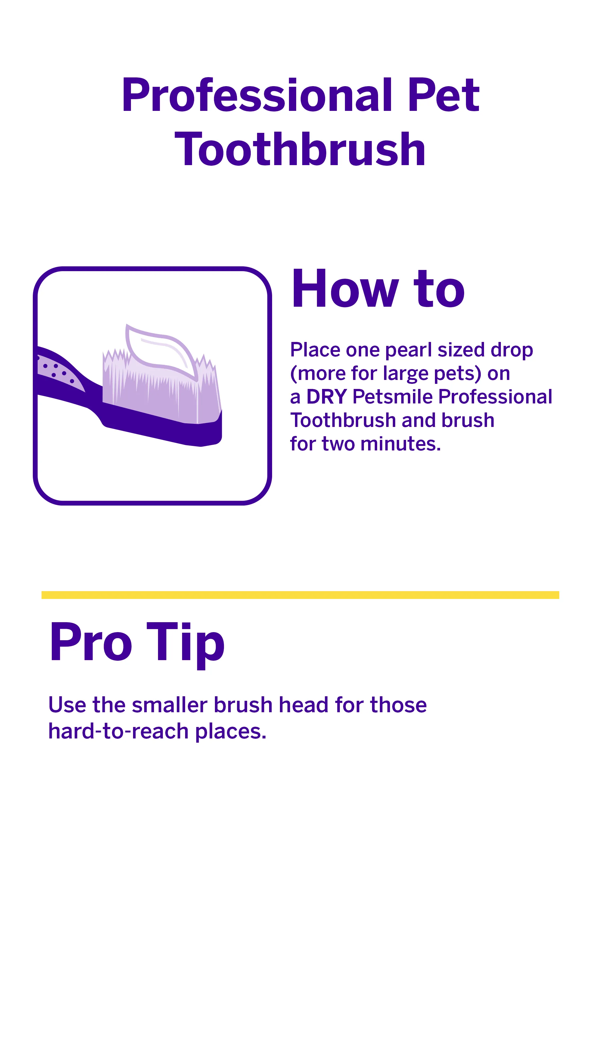 Professional Dog Toothbrush - Patented 45° Dual-Ended Brush Head