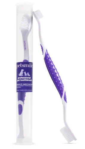 Professional Dog Toothbrush - Patented 45° Dual-Ended Brush Head