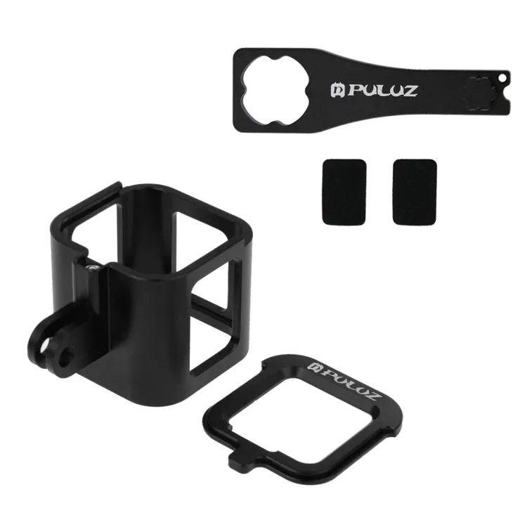 PULUZ Housing Shell CNC Aluminum Alloy Protective Cage with Insurance Frame for GoPro HERO5 Session /HERO4 Session /HERO Session(Black)