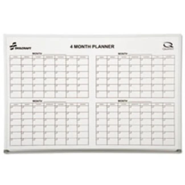 QUARTET 4-MONTH CUBICLE CALENDAR BOARD, 24 X 36, 1 EACH