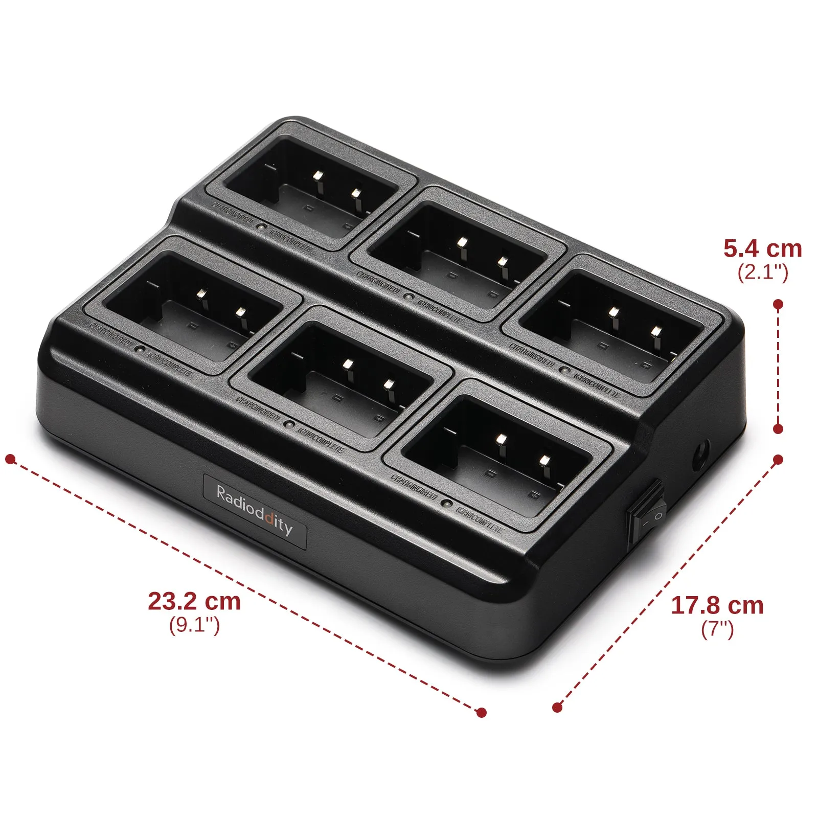 Radioddity GM-30 Six-Way Charger | Multi-Unit Charger Station | Bulk Charger