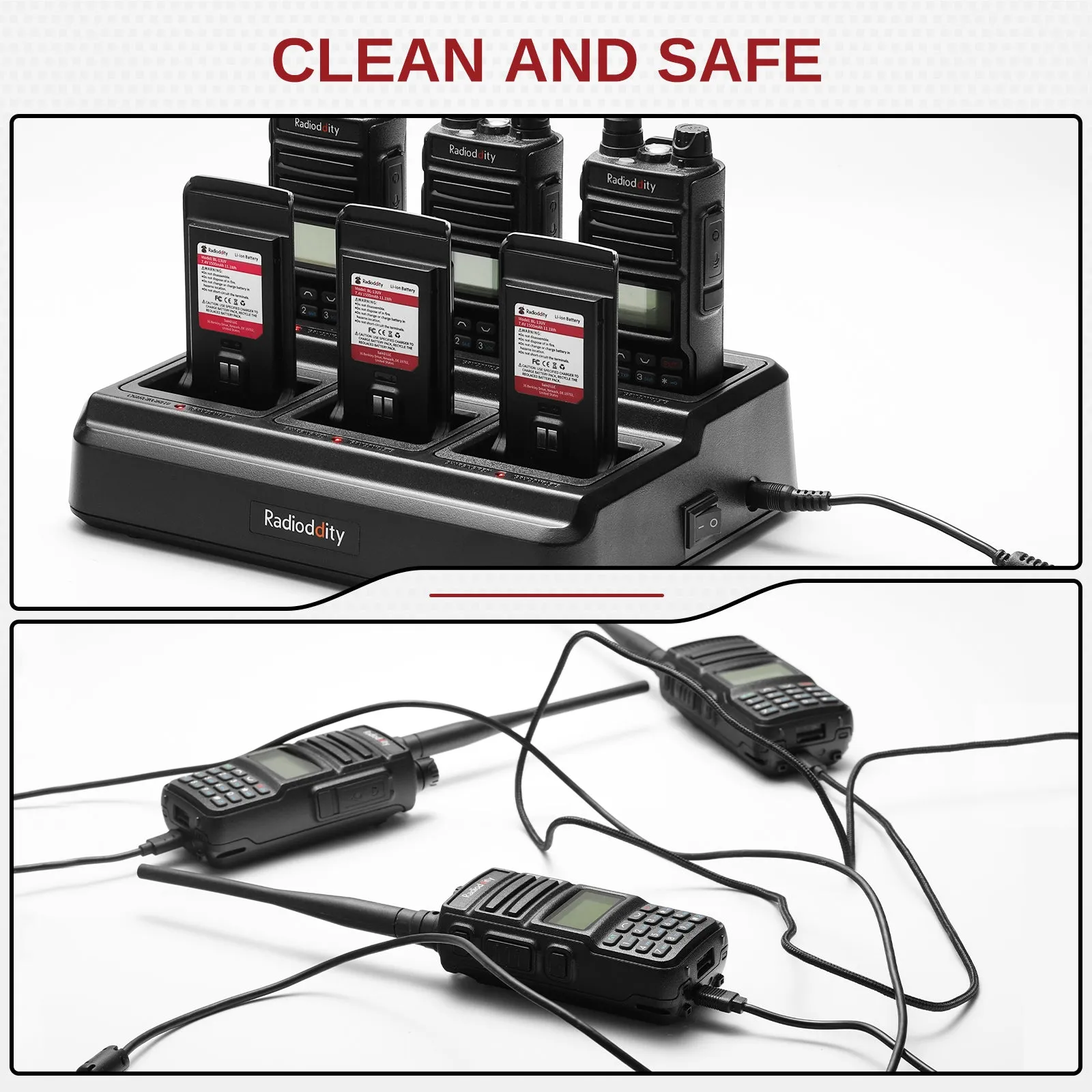 Radioddity GM-30 Six-Way Charger | Multi-Unit Charger Station | Bulk Charger