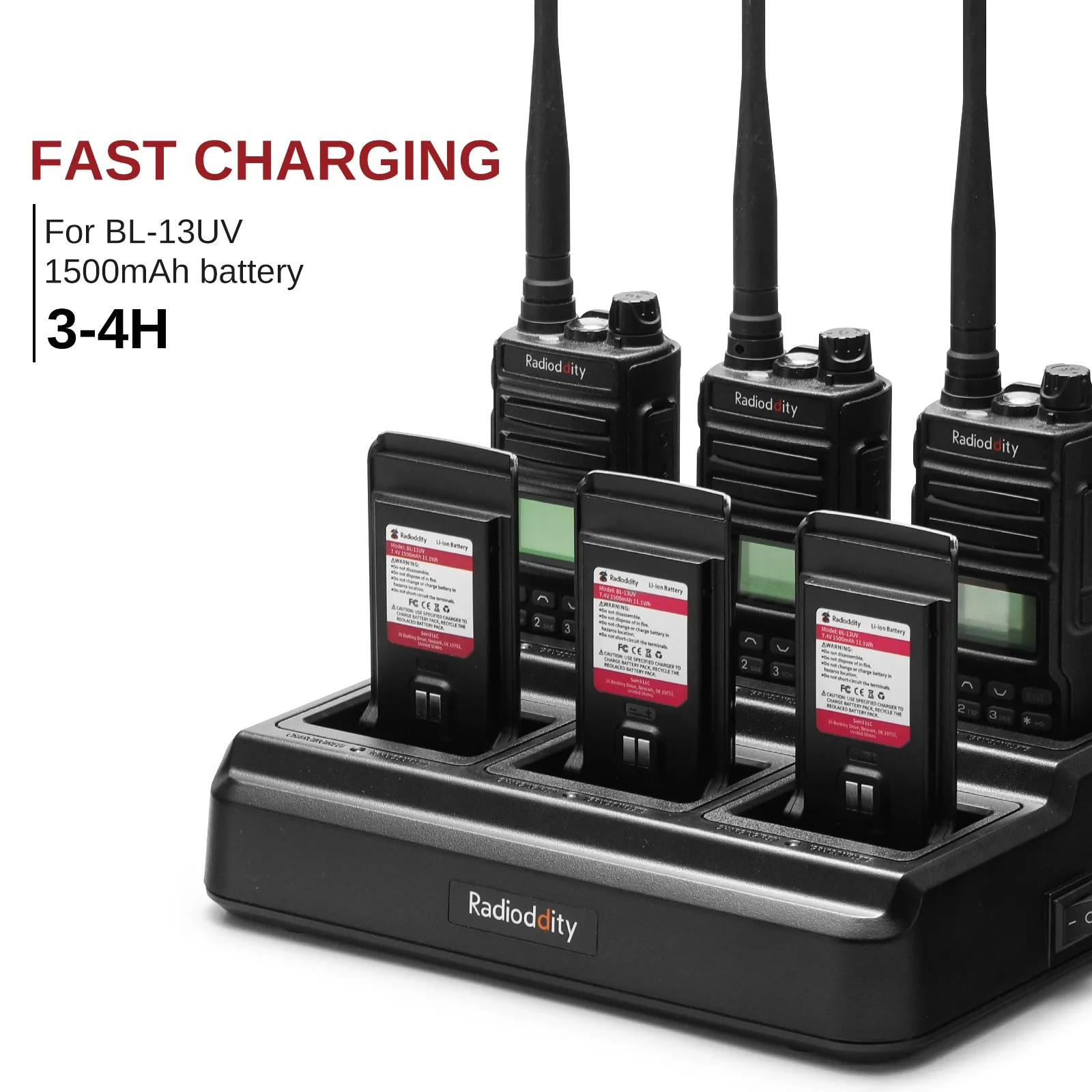 Radioddity GM-30 Six-Way Charger | Multi-Unit Charger Station | Bulk Charger