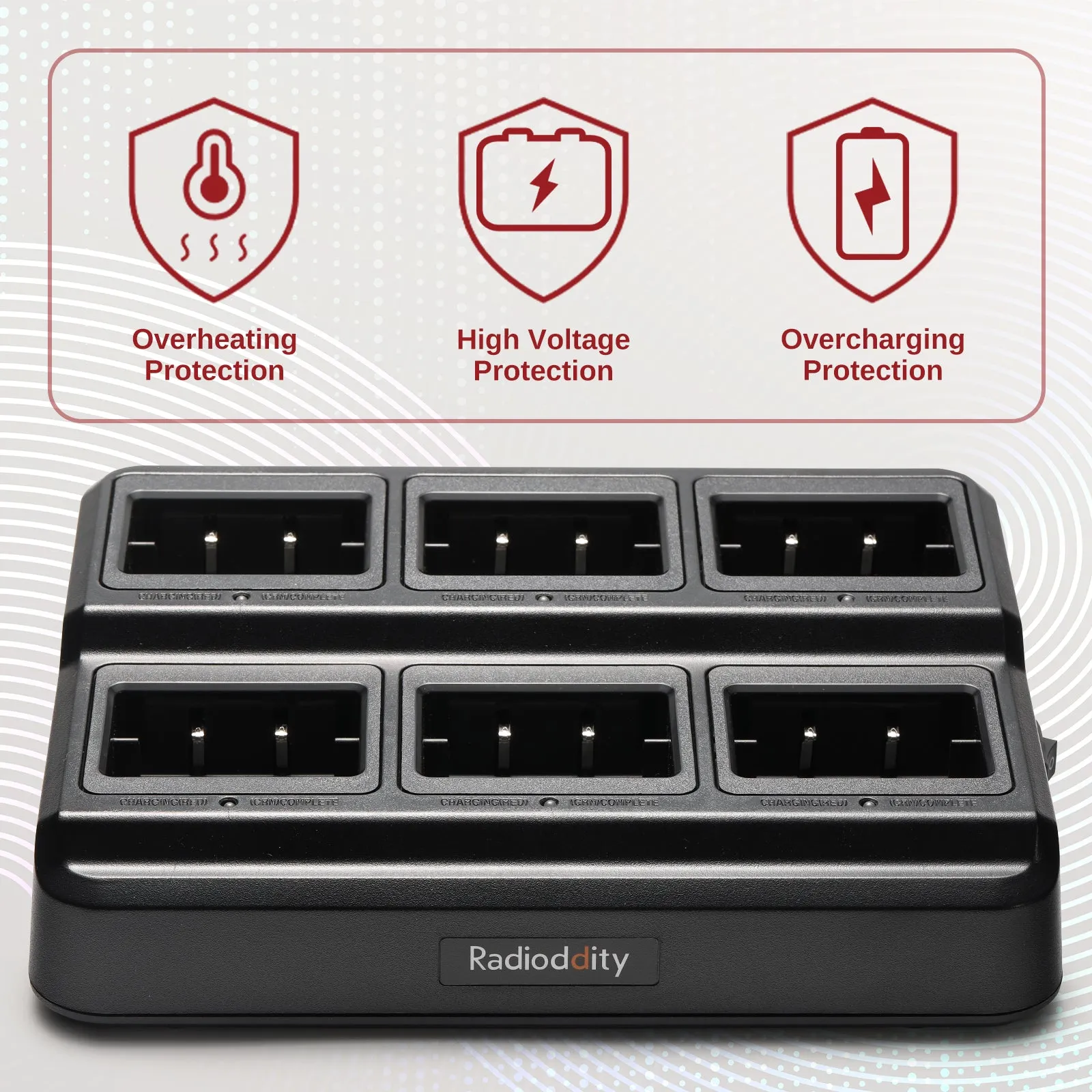 Radioddity GM-30 Six-Way Charger | Multi-Unit Charger Station | Bulk Charger