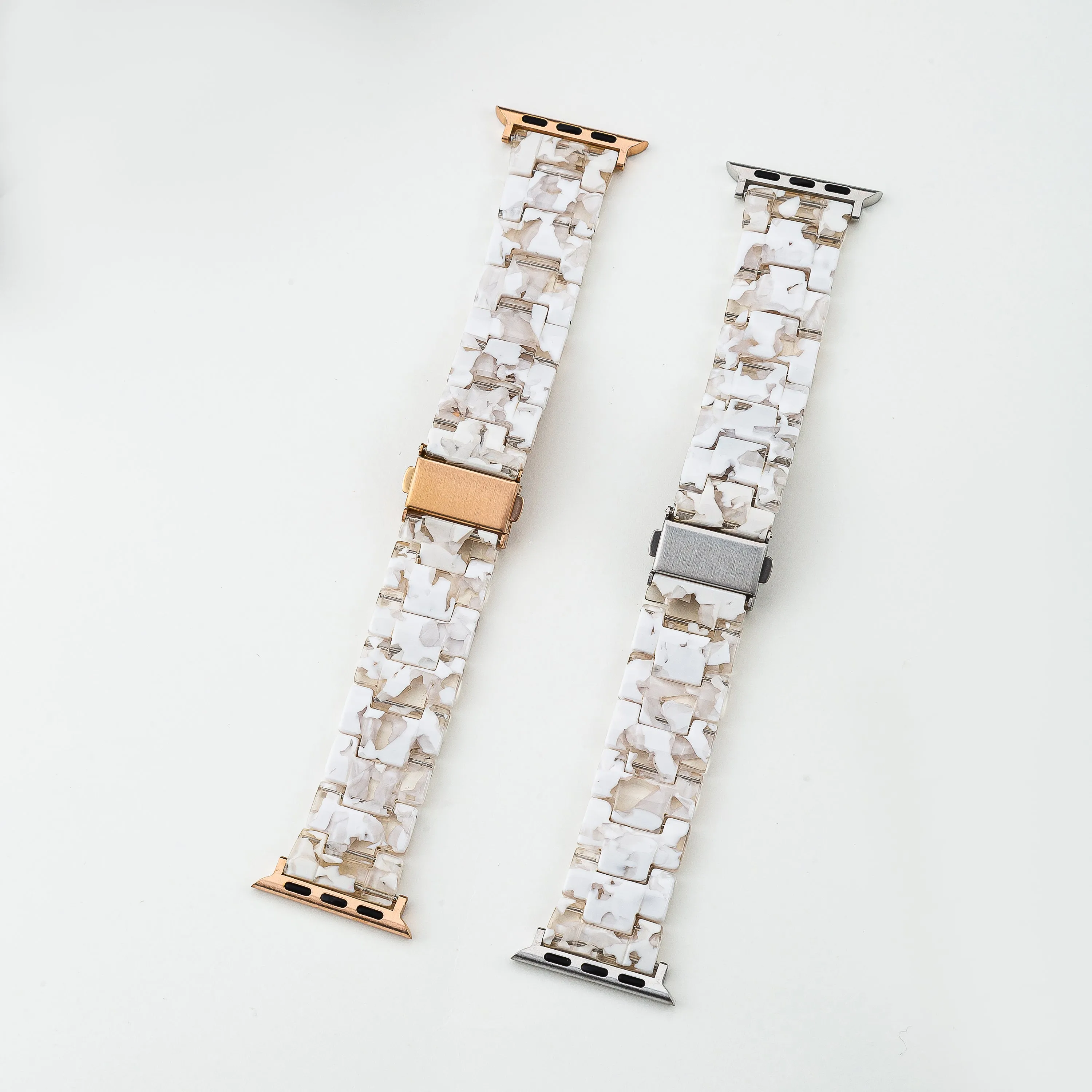 Resin Marble Strap / Rose Gold Buckle - 38mm, 40mm, 41mm