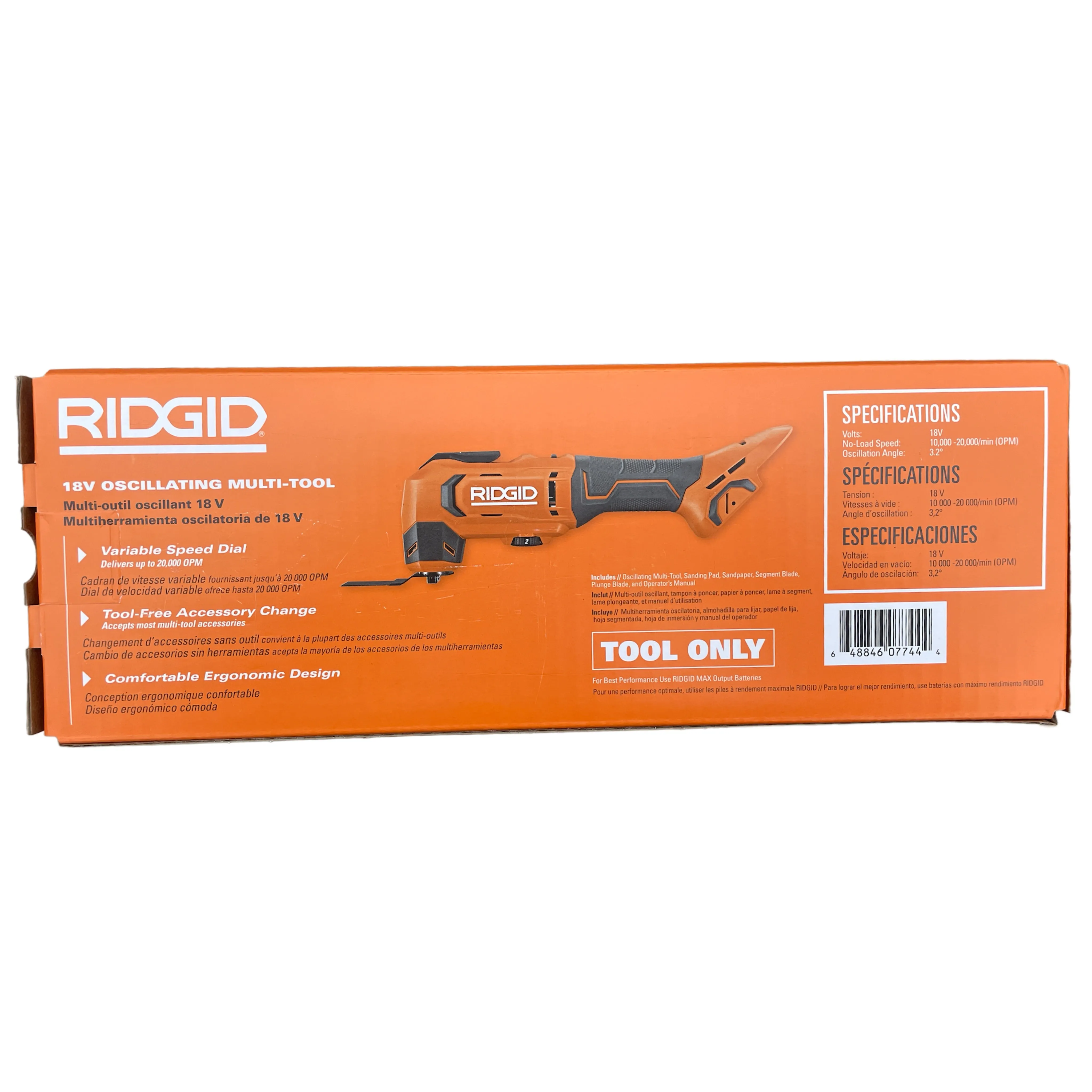 RIDGID 18-Volt Cordless Oscillating Multi-Tool (Tool Only)