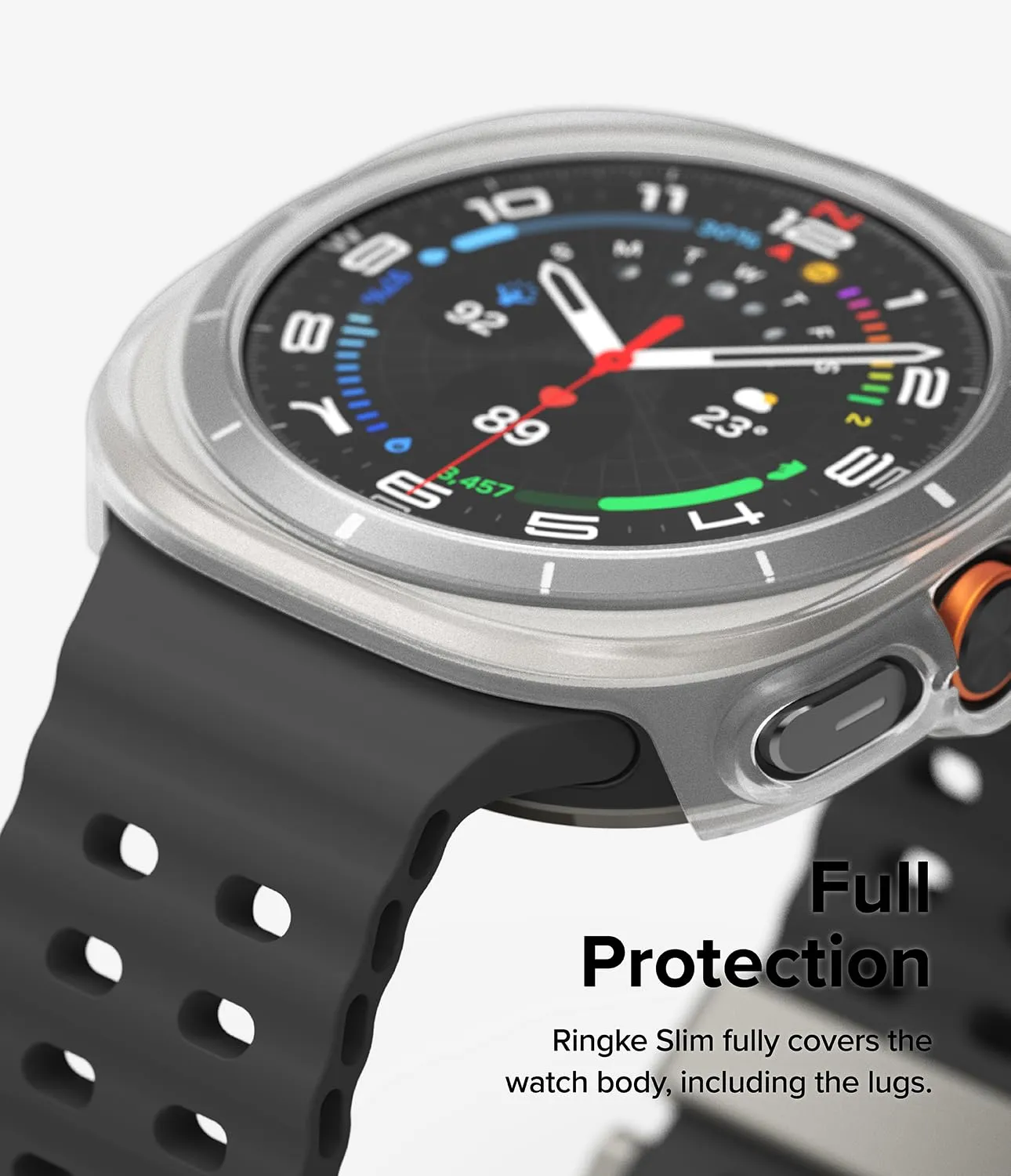 Samsung Galaxy Watch Ultra 47mm Slim Case With  Screen Protector Tempered Glass - Alpine Clear