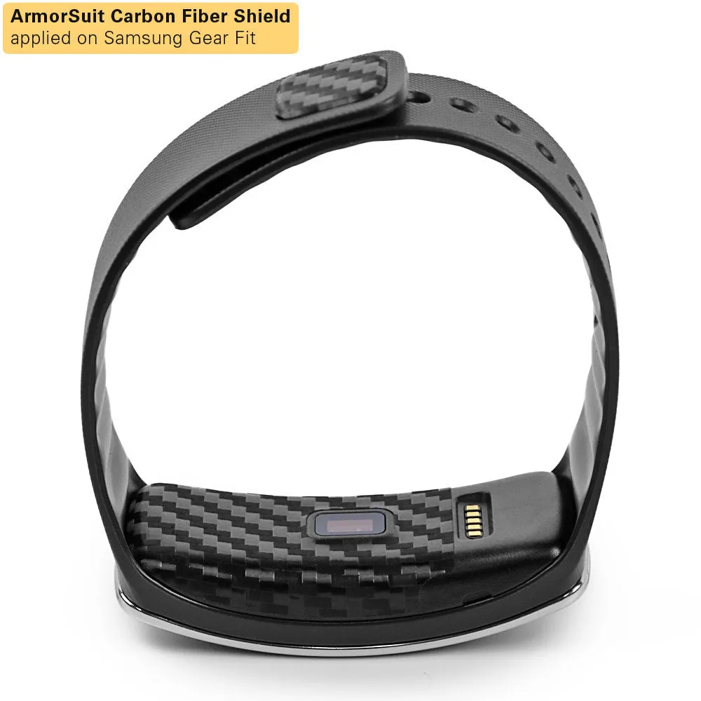 Samsung Gear Fit Screen Protector   Black Carbon Fiber Film Protector