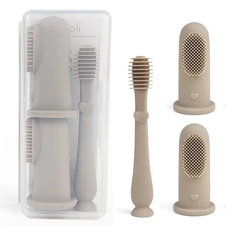 SILICONE FINGER TOOTHBUSH AND TONGUE CLEANER