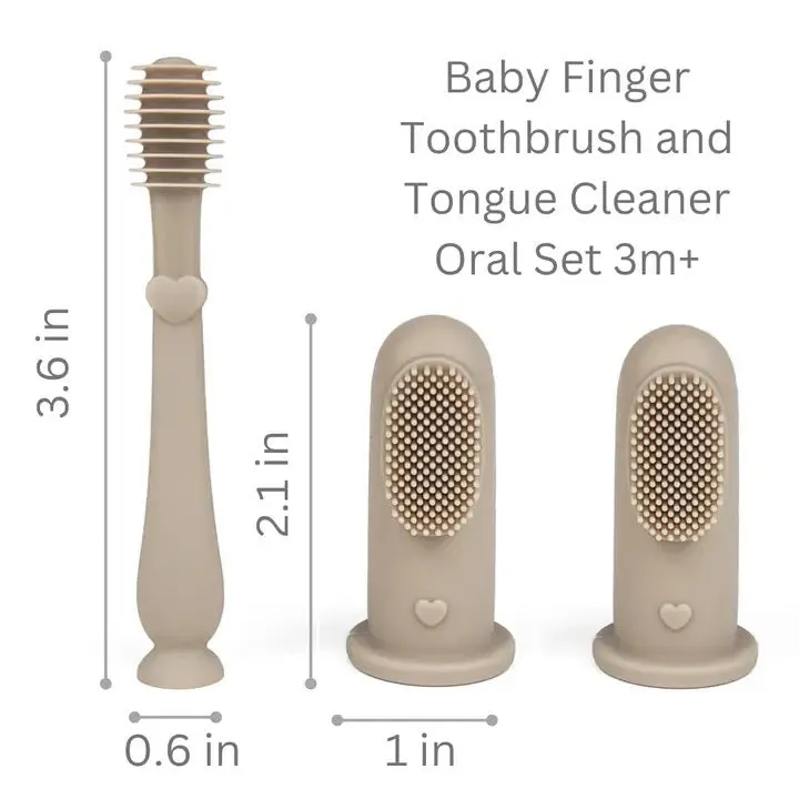 SILICONE FINGER TOOTHBUSH AND TONGUE CLEANER