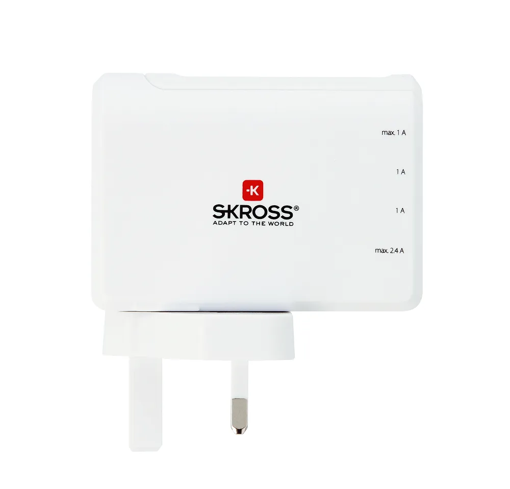 Skross 4-Port USB Charger UK