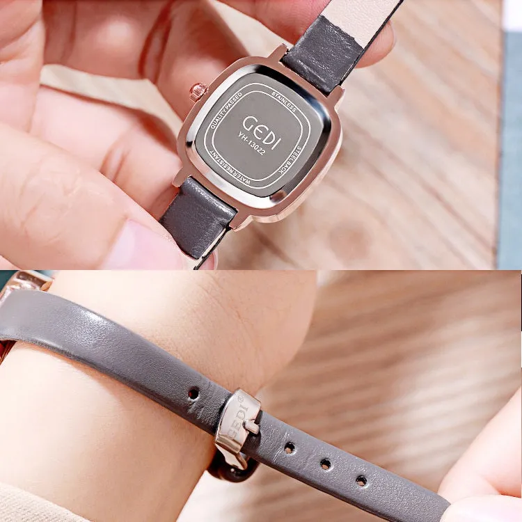 Small Square Leather Strap Women's Watch