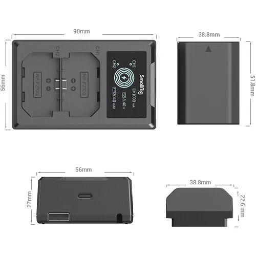 SmallRig 3824B NPFZ100 Camera Battery and Charger Kit