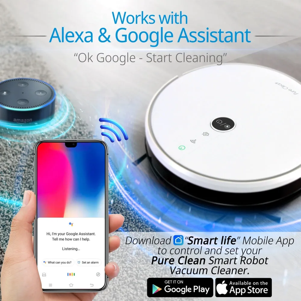 Smart Robot Vacuum - Digital Robot Cleaning Vacuum With Wifi App And Wireless Remote Control