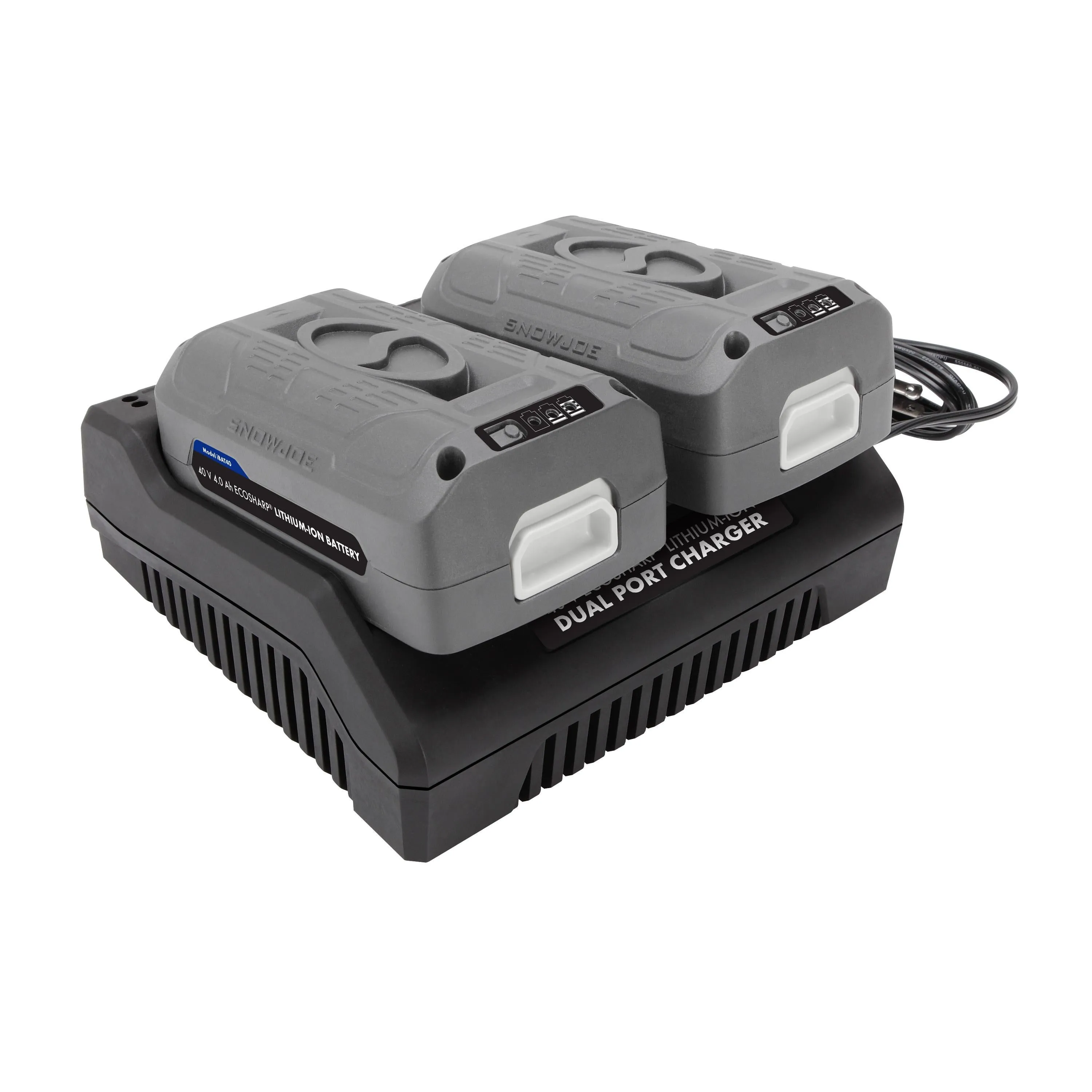 Snow Joe   Sun Joe iCHRG40-DPC EcoSharp® Lithium-Ion Battery Dual Port Charger | 40 Volt