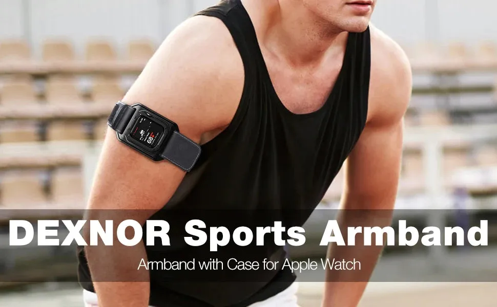 Sport Armband for Apple Watch 41 40mm iWatch Series 8 7 6 SE5 for Men Women Workout Fitness Breathable Sport Arm Band with Bumper Case