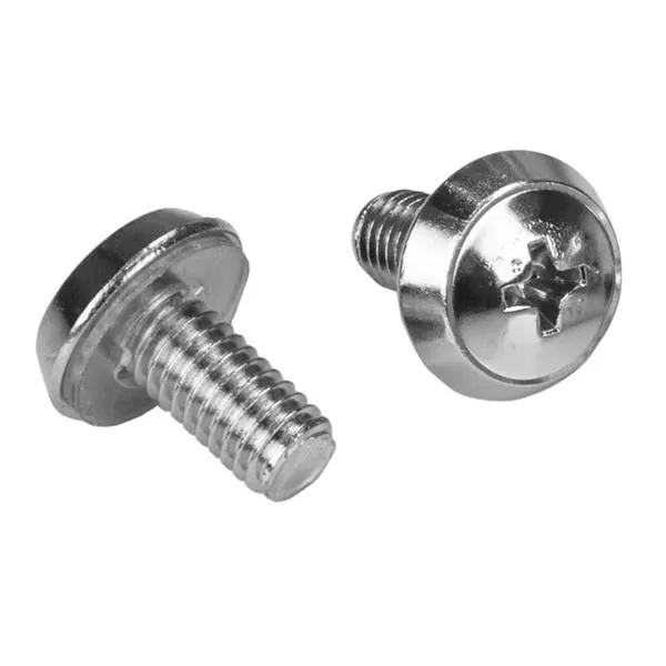 Startech.Com M6 Screws And Cage Nuts - 100 Pack - M6 Mounting Screws And Cage Nuts For Server Rack And Cabinet - Silver