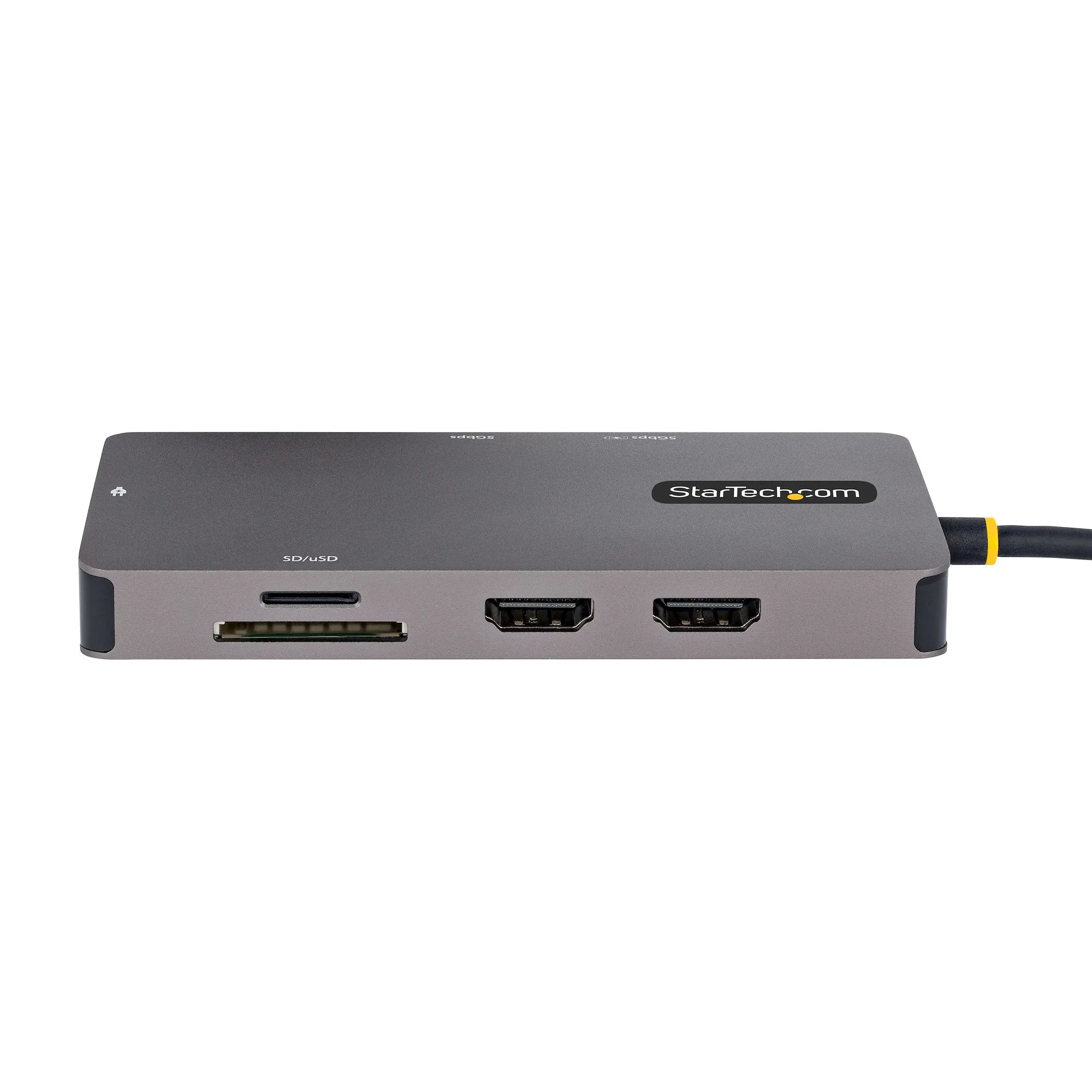 Startech.Com Usb C Multiport Adapter, Dual Hdmi Video, 4K 60Hz, 2-Port 5Gbps Usb-A Hub, 100W Power Delivery Charging, Gb