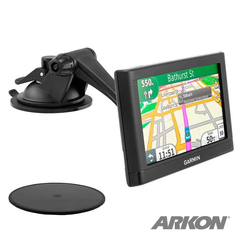 Sticky Suction Windshield or Dash Car Mount with 3" Arm for Garmin nuvi GPS