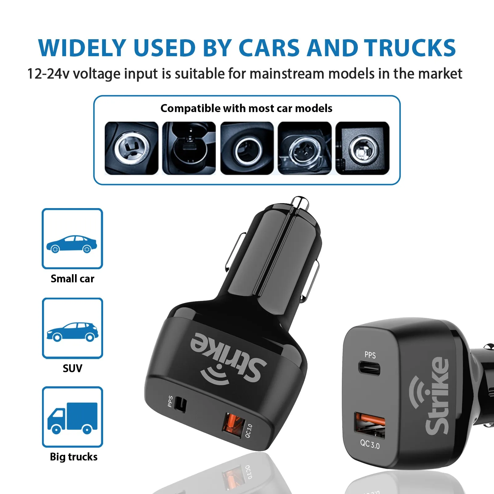 Strike Twin USB Car Charger