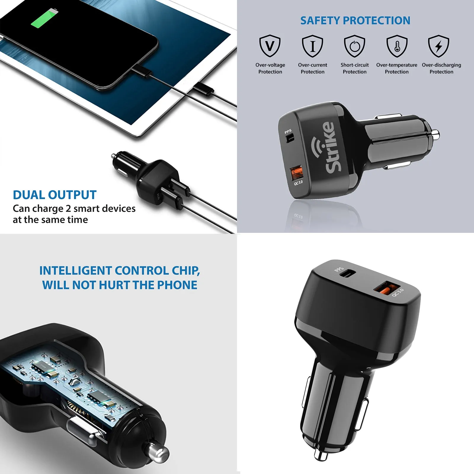 Strike Twin USB Car Charger