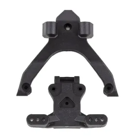 Team Associated RC10B7 Factory Team Carbon Top Plate & Ballstud Mount Set - ASC92404