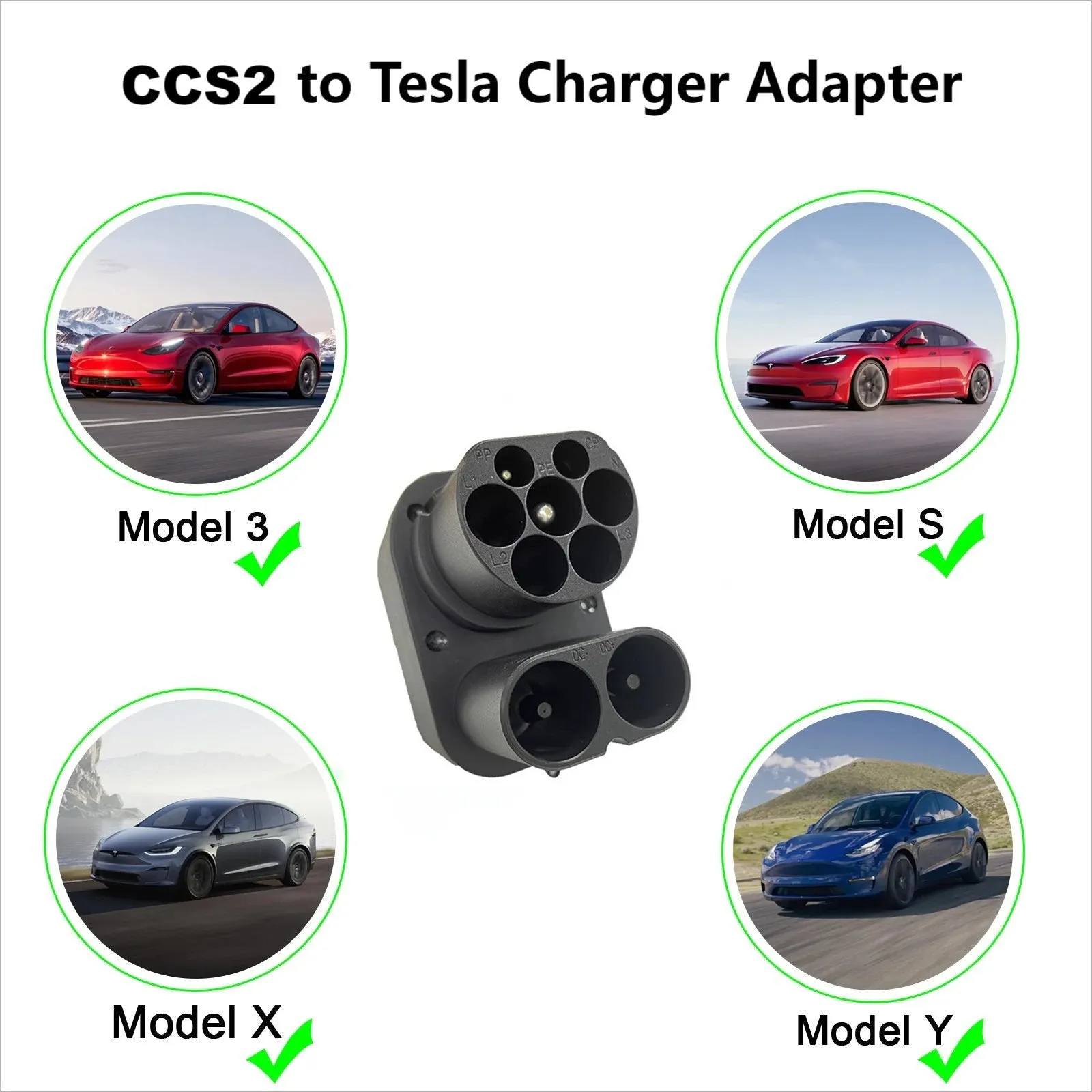 TESERY CCS2 to Tesla charger adapter | 200A | 1000V