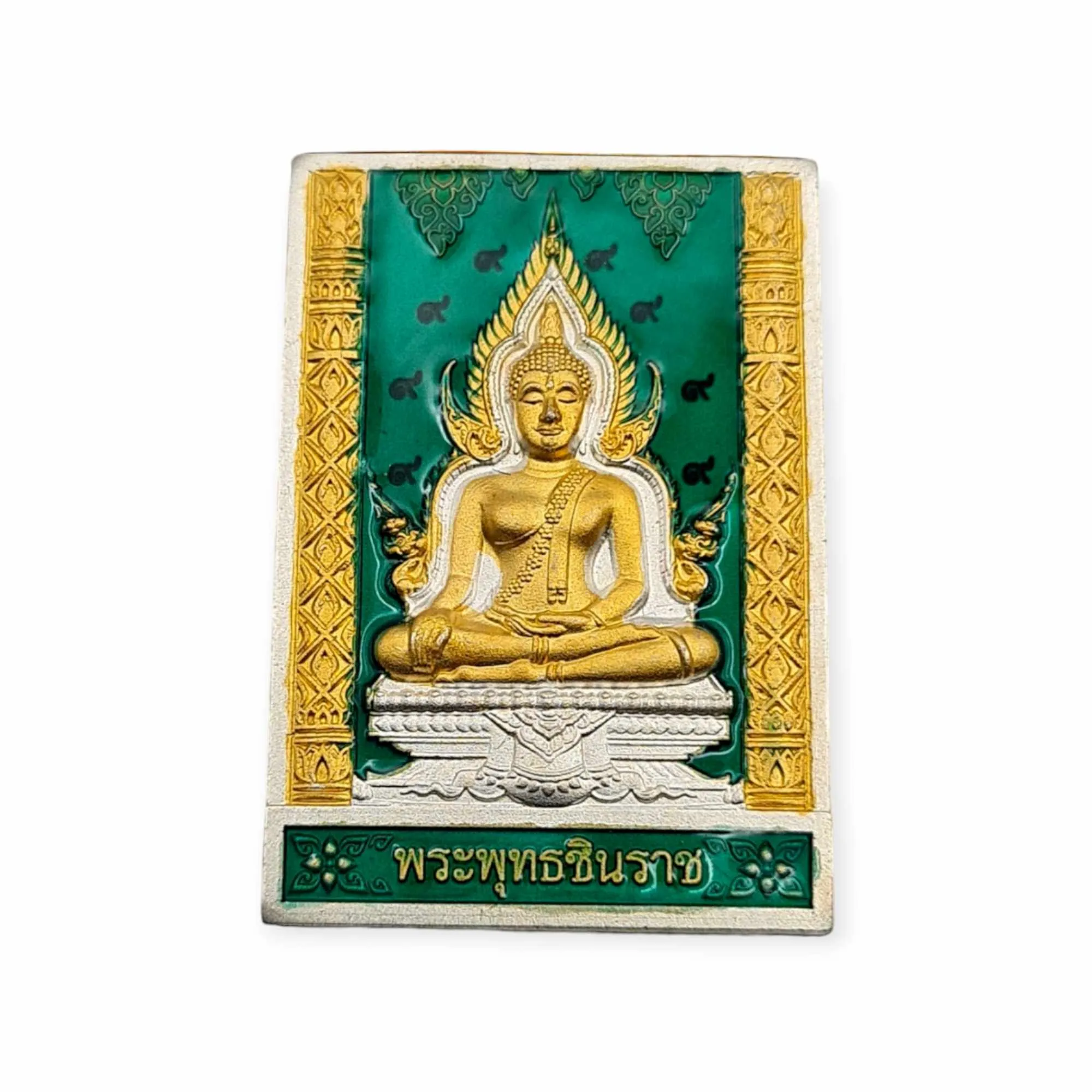 Thai amulet Phra Putta Chinnaraj Lp Phat Wealth Protection Lucky Buddha Charm Grant Wishes Waterproof case