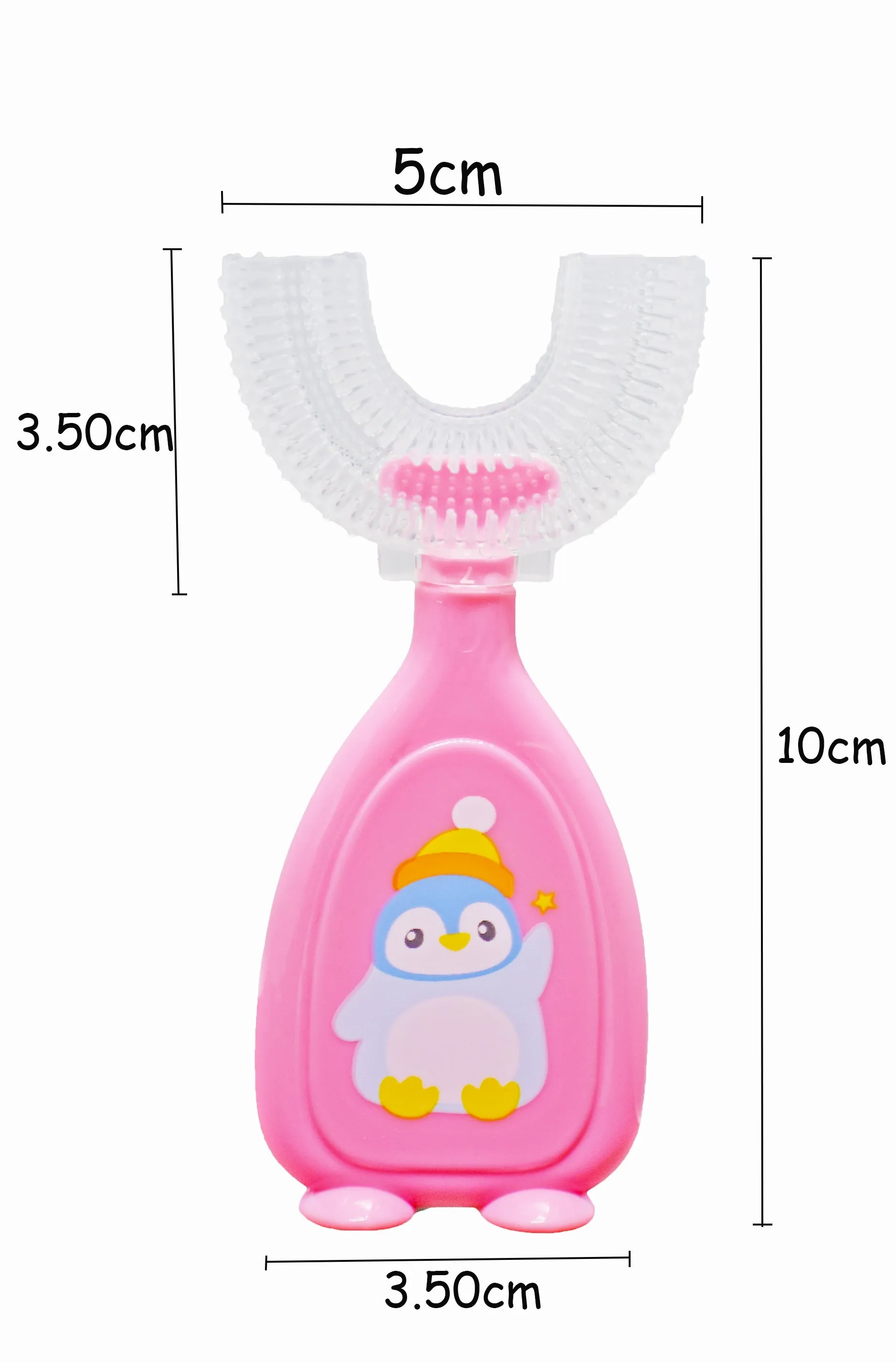 The Little Lookers 360° U-shaped Toothbrush with food grade silicone head| Soft bristles for babies & kids' sensitive gums & teeth| Easy grip| Dental care| Oral hygiene (Pack of 2)