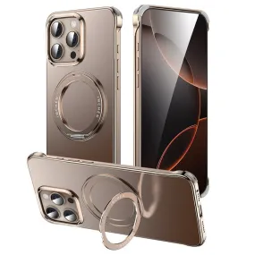 Titanium Metal Shooting Booster Phone Case With 360 ° Rotation Magnetic Bracket For iPhone