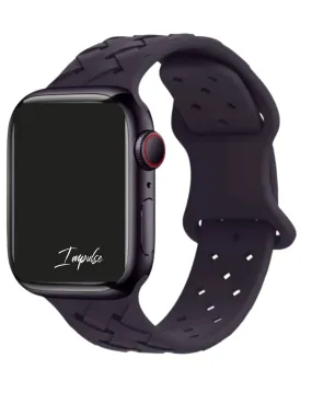 Trellis Silicone Watch Band - Eggplant