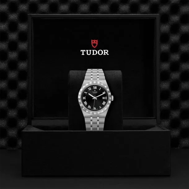 TUDOR Royal 38mm Case, Black Dial, Steel Bracelet (M28500-0003)