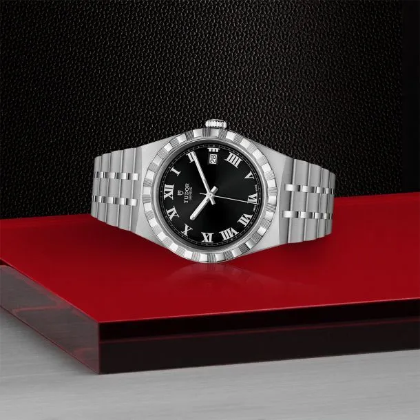 TUDOR Royal 38mm Case, Black Dial, Steel Bracelet (M28500-0003)