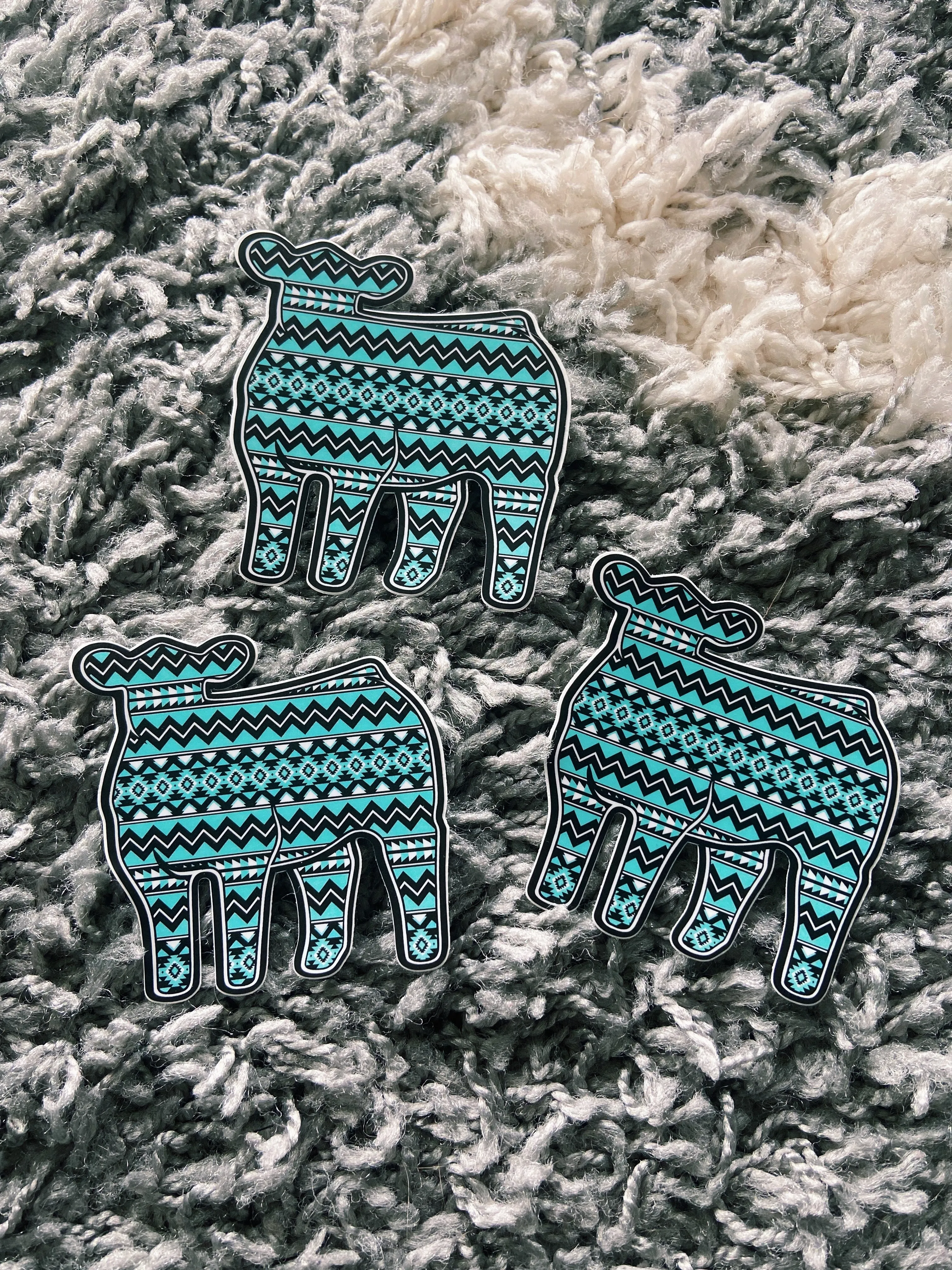 Turquoise Aztec Stickers