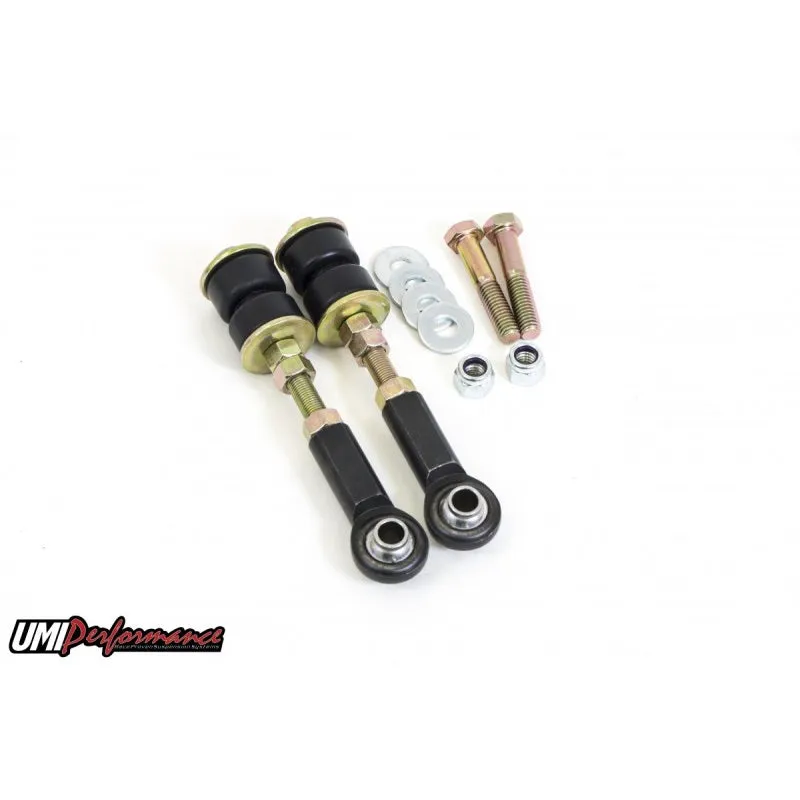 UMI Performance Front Adjustable End Link - Black/Black - GM F-Body 1993-2002 (Pair)