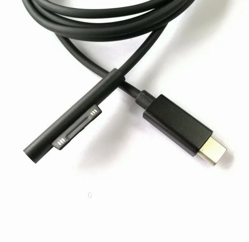 USB-C Type C PD Charger Adapter Cable For Microsoft Surface go Pro 6 5 4 3 Book