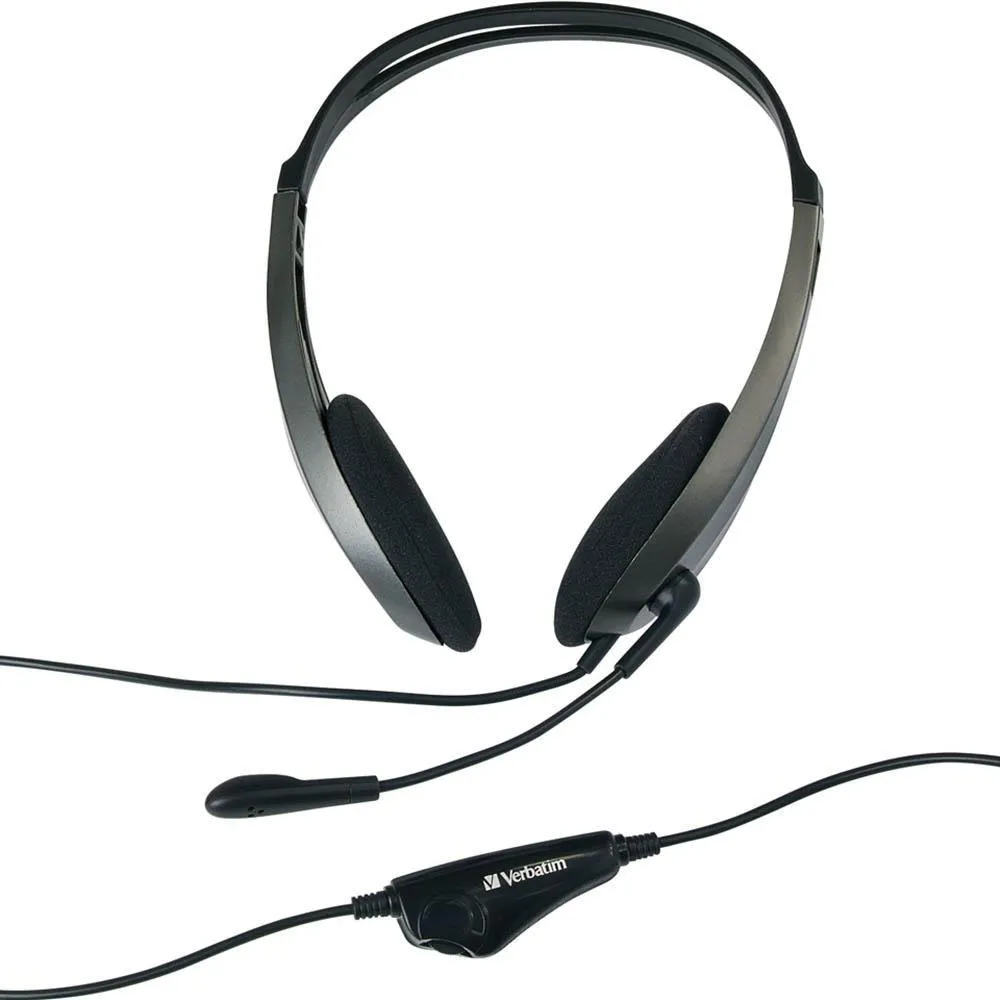 Verbatim Multimedia Headset With Microphone Black/Silver