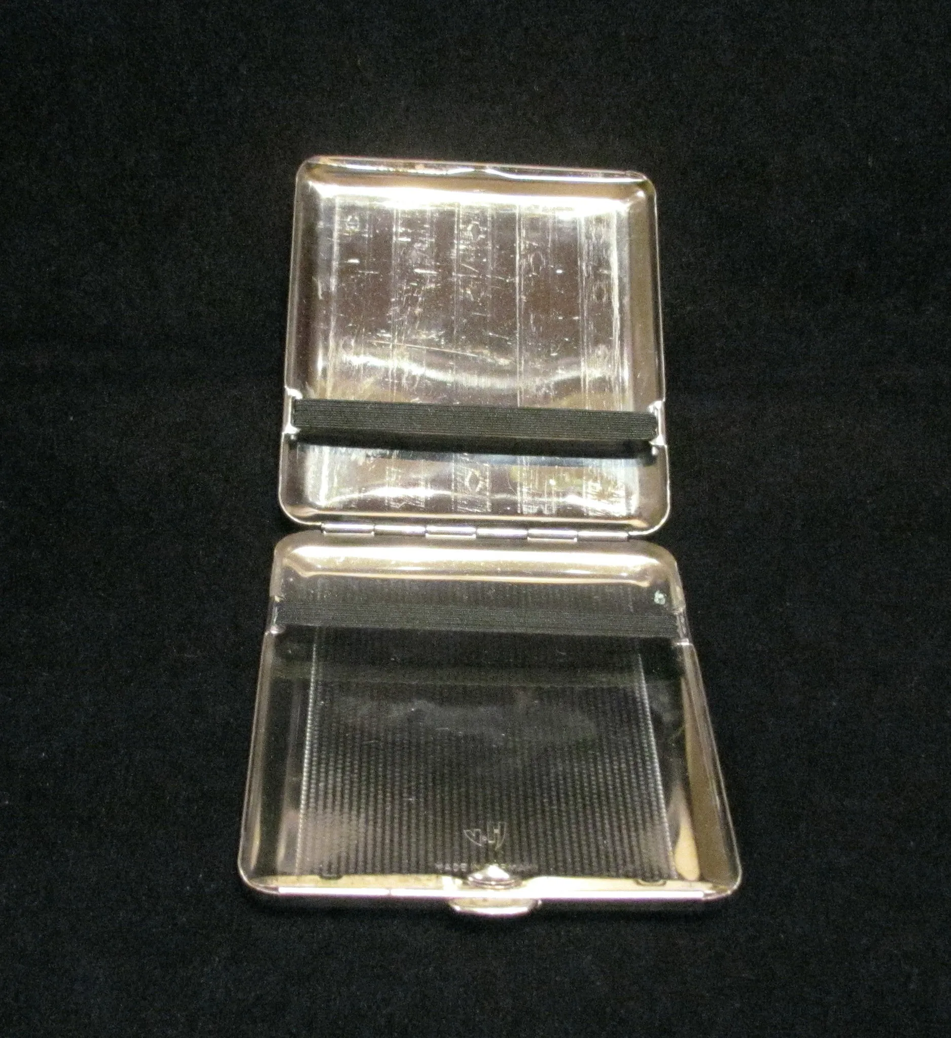 Vintage Silver Cigarette Case German 1940s Business Card Case Credit Card Holder